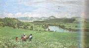 Hans Thoma The Rhine Near Sackingen (nn02) oil